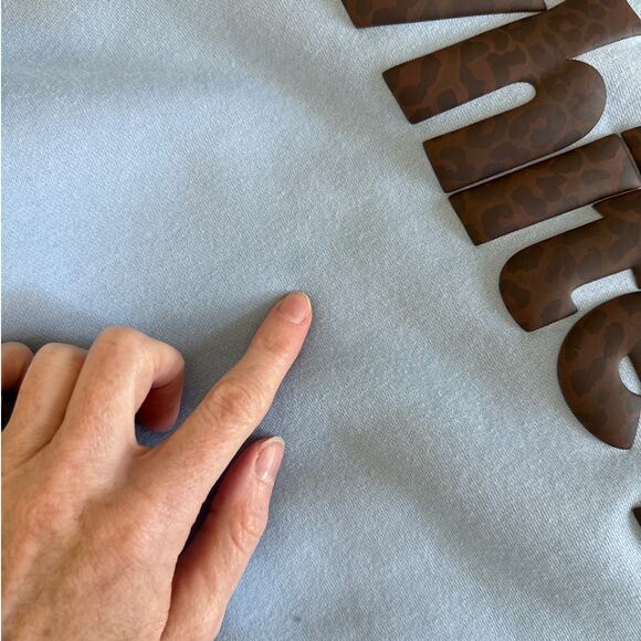 White Fox Sweatpants From The Archives Allora Wide Leg Leopard Size S in Blue - Picture 3 of 5